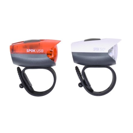 Spok 50 USB Front and Rear Bike Light Set