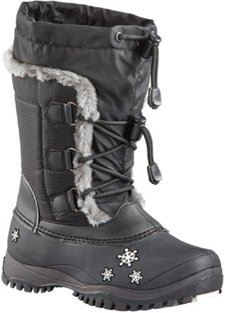 girls black snow boots