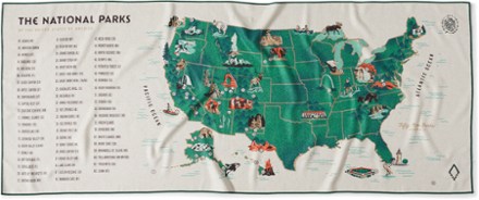 National Parks Maps Original Towel