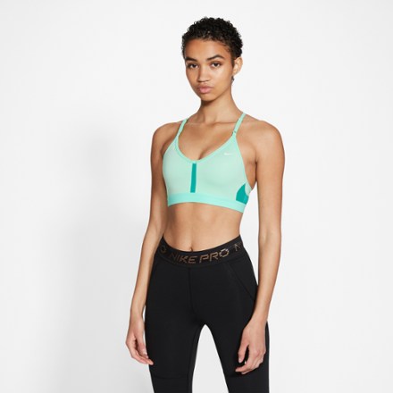 Nike V-Neck Light-Support Sports Bra black / black / black / White - Fast  delivery