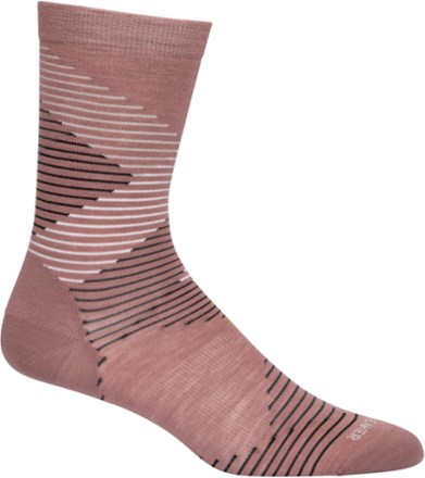 Lifestyle Fine-Gauge Crew Socks - Dashes - Women's
