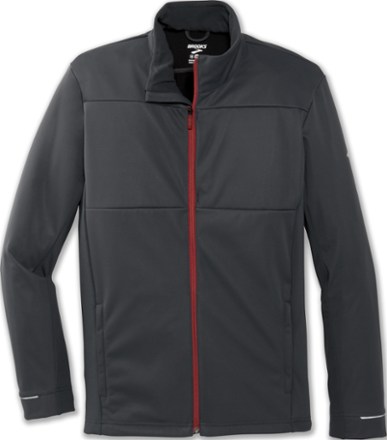 brooks running jacket mens black