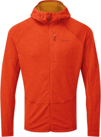 Rab Capacitor Hoody Chest Pocket Long Sleeve Fleece Jacket Zipped Front