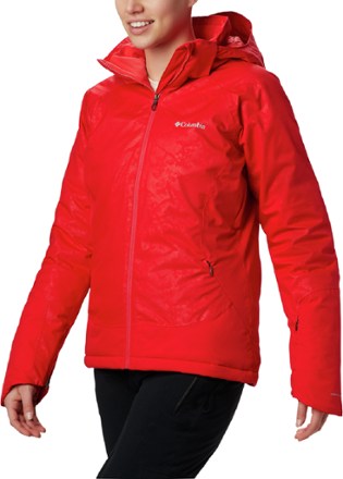 red columbia windbreaker