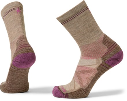 Sok Smartwool Women Hike Classic Edition Light Cushion Leaf Pattern Crew Socks Twilight Blue