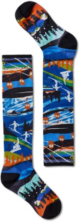 Junior Ski Zero Cushion Skication Print OTC Socks - Kids'
