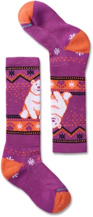 Wintersport Full Cushion Polar Bear Pattern OTC Socks - Kids'