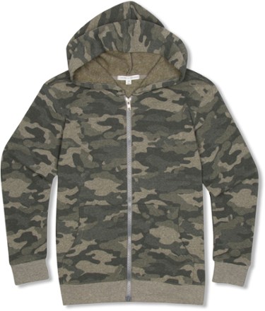 Fleece Camo Print Zip Hoodie - Kids'