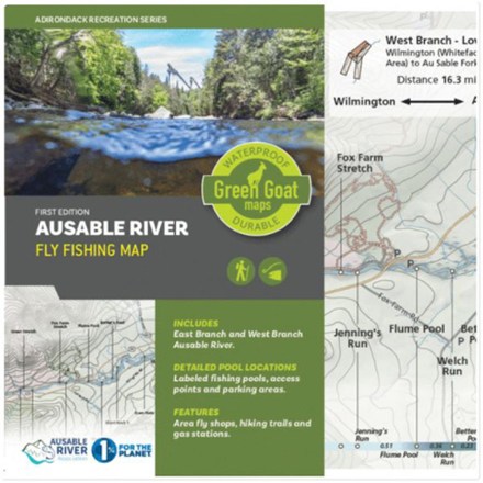 Ausable River Fly Fishing Map