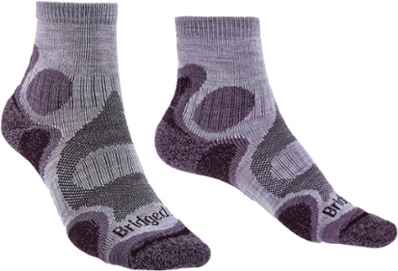 Trail Sport Lightweight T2 3/4 Crew Socks - Heather/Damson - Women's