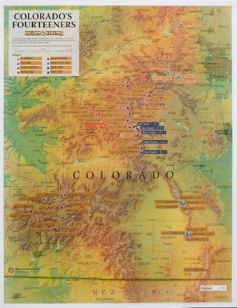 Scratch-Off Colorado 14ers Print