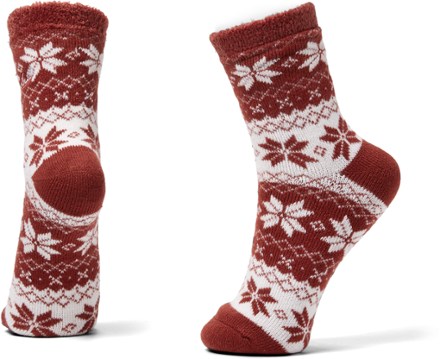 Aloe-Infused Double-Layer Socks - Snowflakes