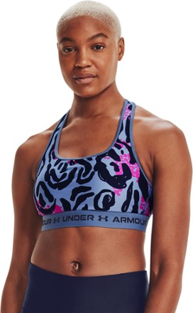 Mid Crossback Printed Sports Bra