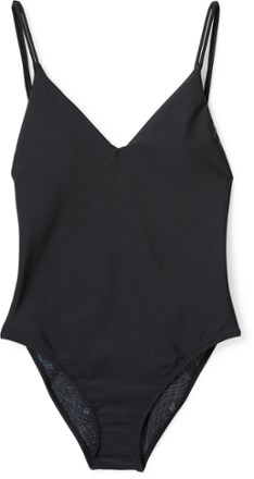 Simply Solid V-Neck One-Piece Swimsuit - Women's