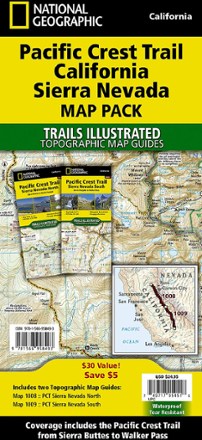 Pacific Crest Trail Topographic Map Guide: California Sierra Nevada Map Pack