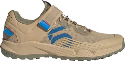 Trailcross Clip-In Mountain Bike Shoes - Beige/Blue Rush/Orbit Green - Men's