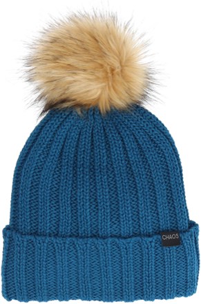 SORBA Red and Blue Pom-Pom Beanie