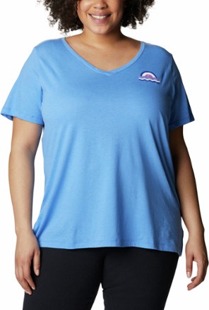 Bluebird Day Relaxed V-Neck Shirt - Women's Plus Sizes