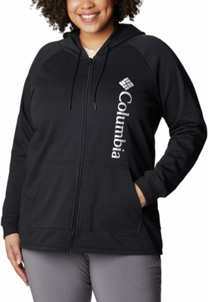 Logo French Terry Full-Zip Hoodie - Women's Plus Sizes