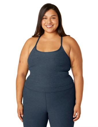 Spacedye Slim Racerback Cropped Tank Top - Women's Plus Sizes