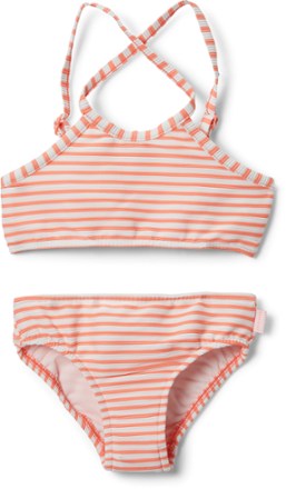 Sun Dreamer Stripe High-Neck Tankini Swimsuit Set - Girls'