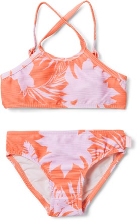 Mini Me Wild Tropics Rib Tankini Swimsuit Set - Girls'