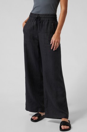 Athleta Cabo Linen Wide Leg Pant