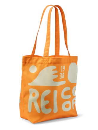 Small Recycled Canvas Tote Waves Kabocha Orange