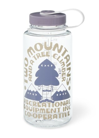 Rei Co-op Nalgene Sustain Graphic Wide-Mouth Water Bottle - 32 fl. oz. Blue