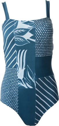 Patchwork One-Piece Swimsuit - Women's