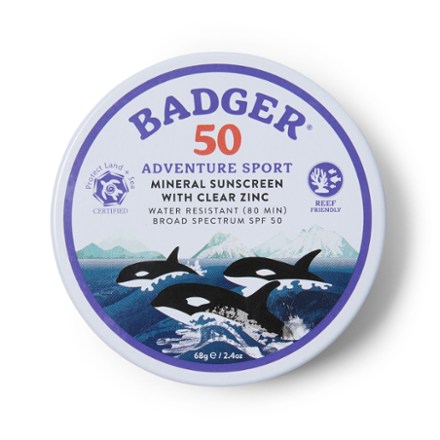 Badger SPF 50 Adventure Sport Mineral Sunscreen - 2.4 oz. Tin