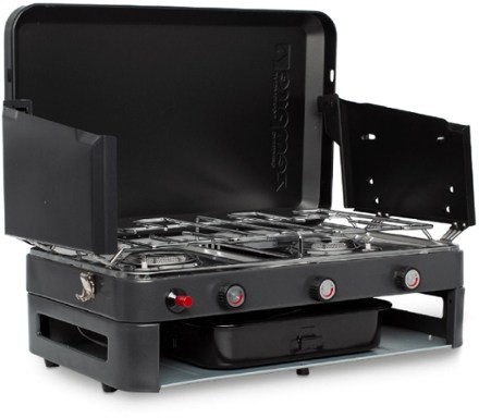 2-Burner Deluxe & Grill High-Pressure Camping Stove