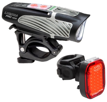 Lumina Pro 1200 Front / Vmax+ 150 Rear Bike Light Set