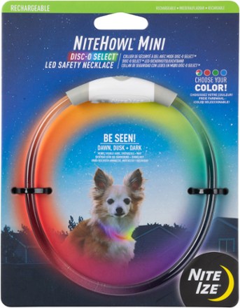 NiteHowl Mini Rechargeable LED Safety Necklace - Disc-O Select