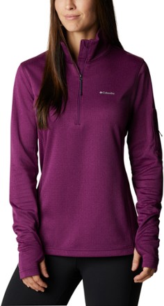 Park View Grid Fleece Half-Zip Jacket - Women's - Plum Heather