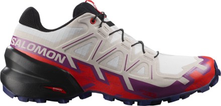 Speedcross 6 Trail-Running Shoes - Women's - White/Sparkling Grape/Red - 6 Wide