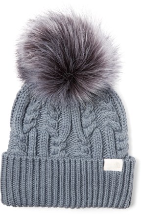 The North Face Oh Mega Fur Pom Beanie Women's- Almond Butter