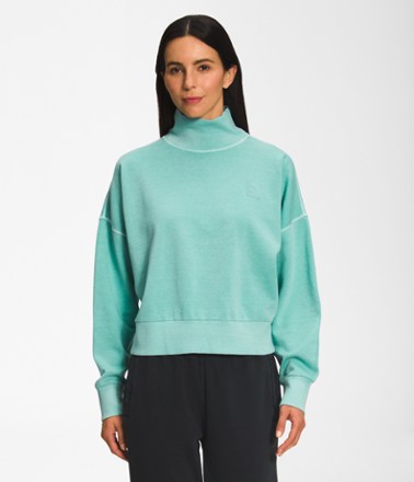 Garment Dye Mock-Neck Pullover - Women's