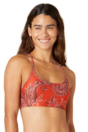 Printed Spacedye Slim Racerback Bra