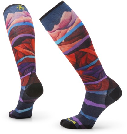 Ski Zero Cushion Print Over The Calf Socks - Women's