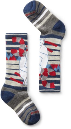 Wintersport Full Cushion Yeti Pattern Over The Calf Socks - Kids'