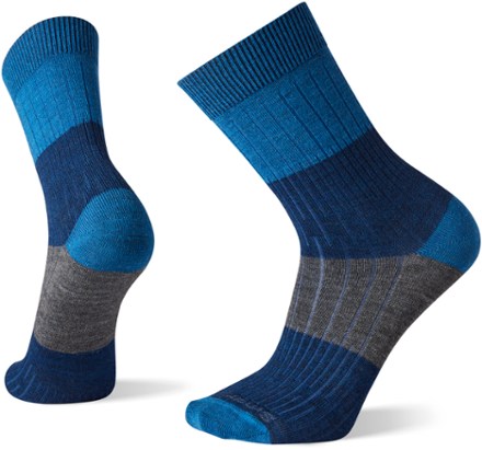 Everyday Rib Color Block Crew Socks - Men's