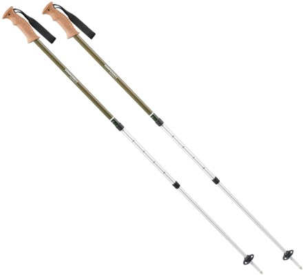 Green Rambler Cork Trekking Poles - Pair