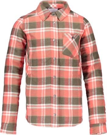 Avery Flannel Insulated Shirt Jacket - Coral Berm Plaid - Kids'