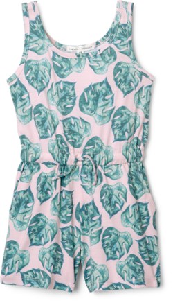 Shannel Tropical Leaf Romper - Kids'