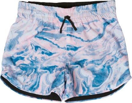 Wanda Marble Swirl Reversible Active Shorts - Kids'