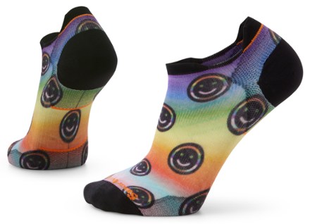 Run Zero Cushion Pride Smiley Print Low Ankle Socks