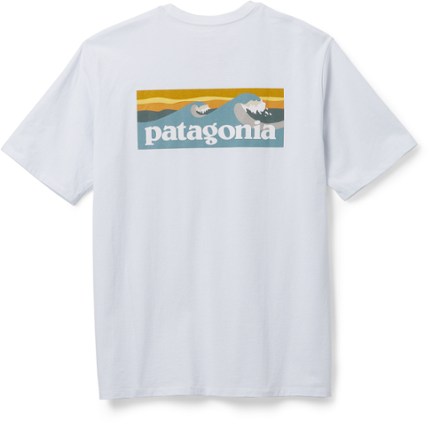 Patagonia Men's Line Logo Ridge Pocket Responsibili-Tee Bayou Blue w/Sound Blue / Xs