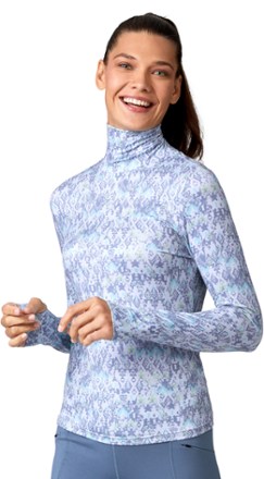 Sueded Turtleneck Base Layer Top - Women's