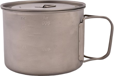 OliCamp Titanium Space Saver Pot with Lid - 900 ml